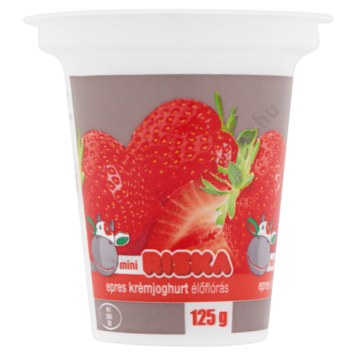 Riska krémjoghurt 125g eper