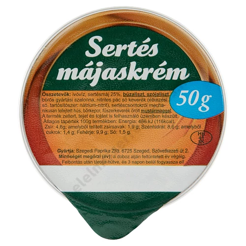 Szegedi 50g Sertés májaskrém