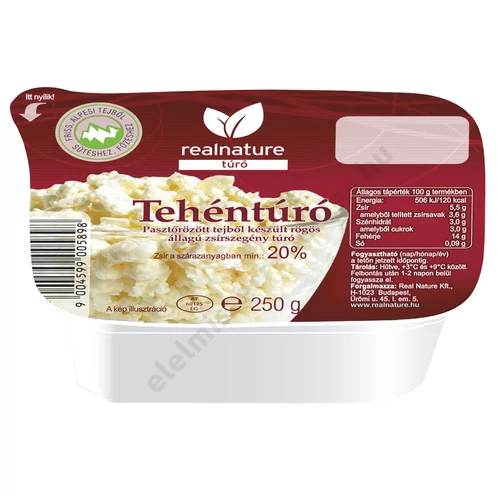 Real Nature tehéntúró 250g