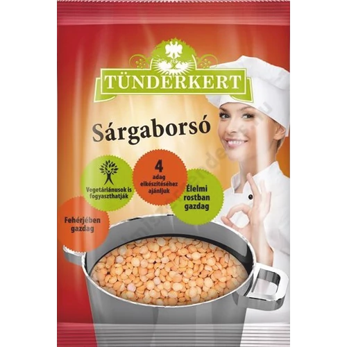 Tündérkert Sárgaborsó hántolt, felezett 400g