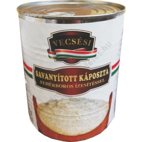Vecsési savanyított káposzta 810g dobozos