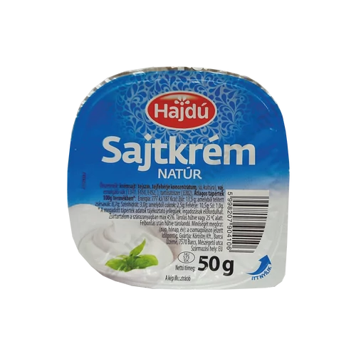 Hajdú sajtkrém 50g natúr