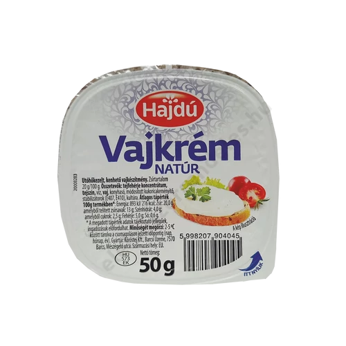 Hajdú vajkrém 50g natúr