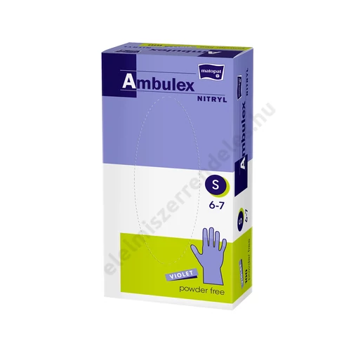 Ambulex nitril egyszer haszn.gumikesztyű 100db S