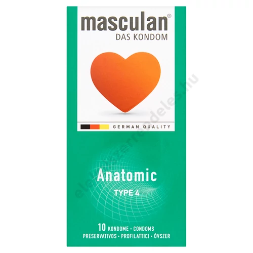 Masculan óvszer 10db Anatómiailag formált (4-es)