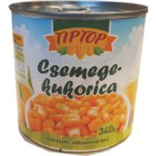 TIPTOP Csemegekukorica 340/285g 425ml tépözáras