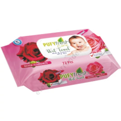 Pufy Fresh baby törlőkendő 72db visszaz. Gerbera