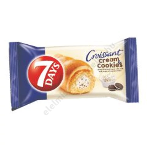 7Days Croissant 60g vaniliás krémmel tt. kakaós keksz darabokkal