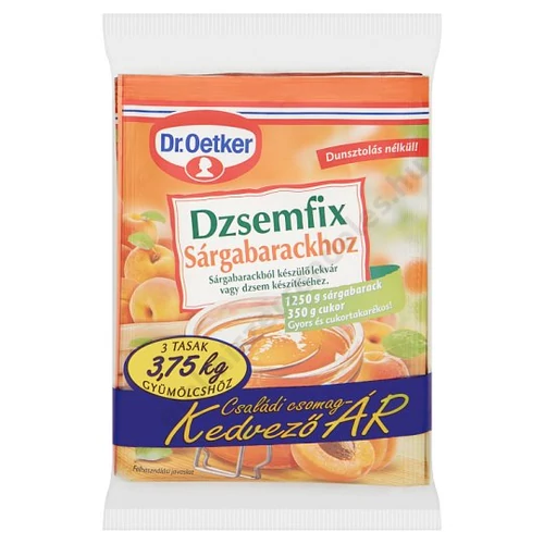 Dr.Oetker Dzsemfix Sárgabarackhoz 3:1 3x25g családi csomag