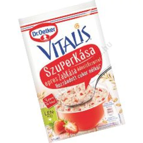 Dr.Oetker Vitalis Szuperkása eper 60g hozzáadott cukor nélkül