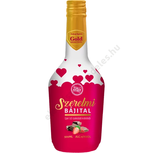 Tokaji Spirit Szerelmi Bájital eper ízü csokoládé krémlikör 0,5l 15%