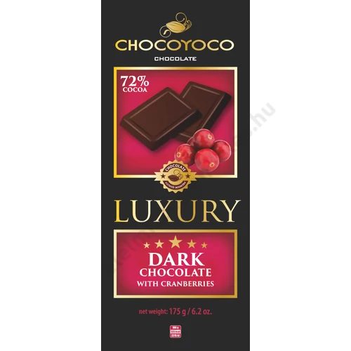 C.yocoLuxury 175g dark áfonya 72%csokoládé tartalommal
