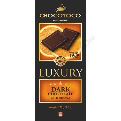 C.yocoLuxury 175g tejcsokoládé dark narancs 72%csokoládé tartalommal