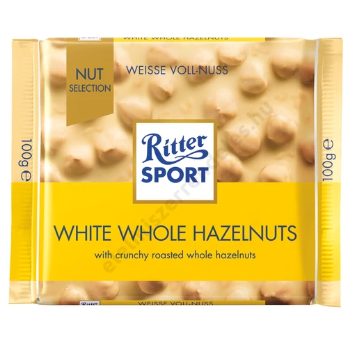 Ritter Sport 100g fehér csoki egész mogyoróval