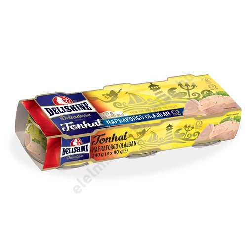 Delishine Tonhal napraforgó olajban 3x80g