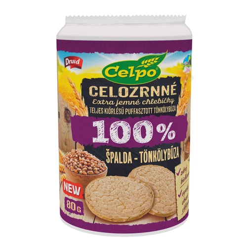 Celpo puffasztott tönköly szelet 80g teljes kiörlésü