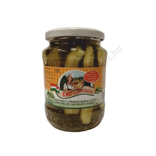 Téglási negyedelt csemegeuborka 680g/350g 720ml Kató