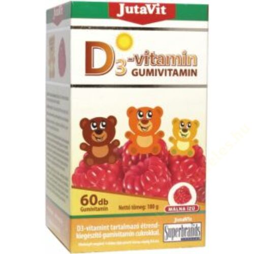 JutaVit D3-vitamin gumivitamin eper ízü 60db