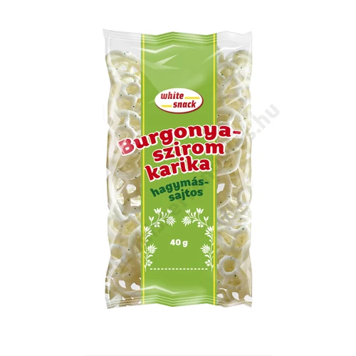 White Snack 40g hagymás-sajtos burgonyaszirom karika