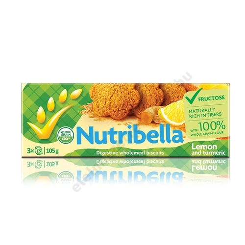 Nutribella teljes kiőrlésű keksz 105g citromos-kurkumás