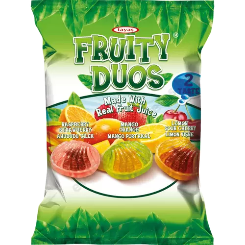 Fruity Duos vegyes gyümölcs ízü kr.tt. cukor 90g