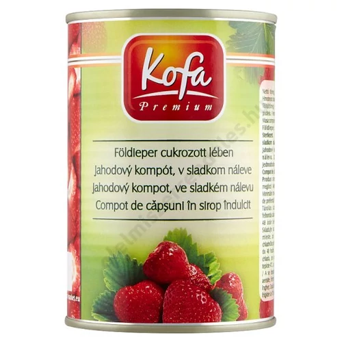 Kofa földieper cukrozott lében 410/160g 525ml