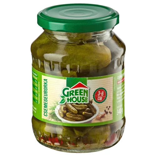 GreenHouse csemegeuborka 3-6cm 370ml 340/180g