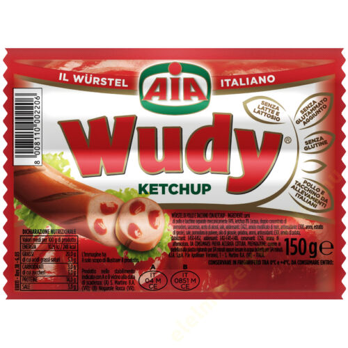 AIA Wudy frankfurti 150g ketchupos