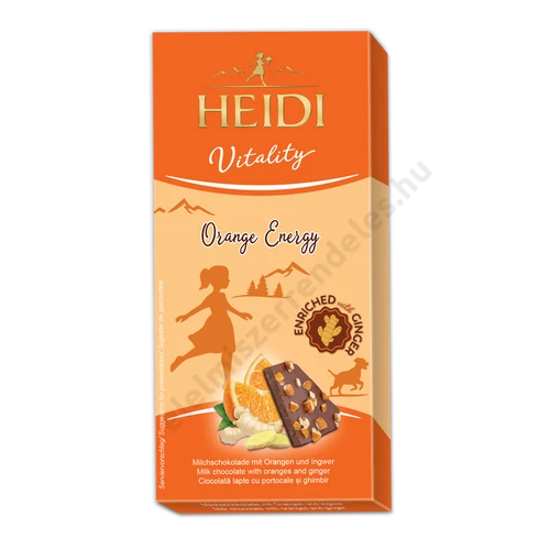 Heidi Vitality Milk Orange&Ginger 80g tejcsokoládé