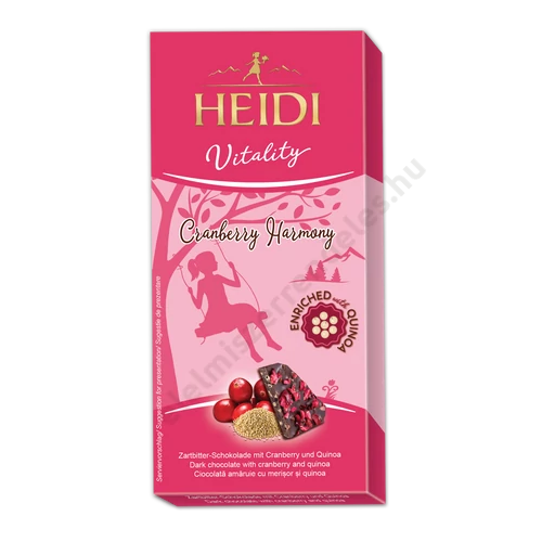 Heidi Vitality Dark Cranberry&Quinoa 80g étcsokoládé