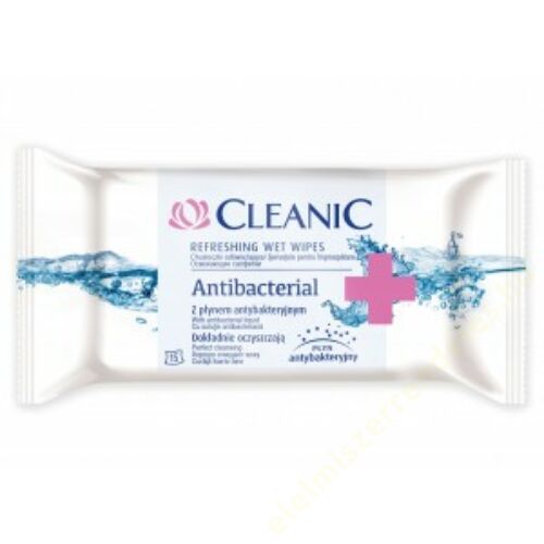 Cleanic antibakteriális frissítő kendő 15db-os Antibacterial
