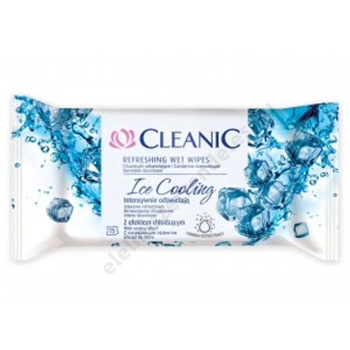 Cleanic antibakteriális frissítő kendő 15db Ice Cooling