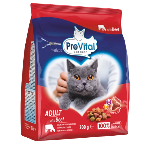 PreVital macska táp száraz 300g marhás