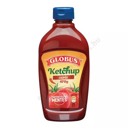 Globus Ketchup 470g Csípős flakonos