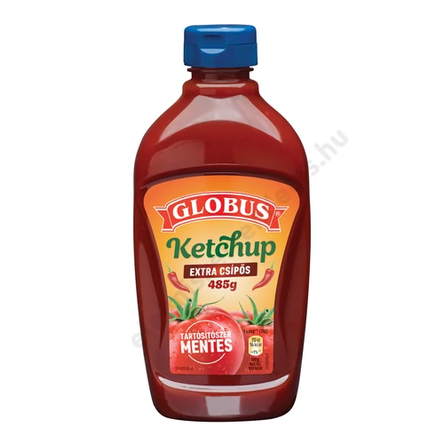 Globus Ketchup 485g Extra csípős flakonos