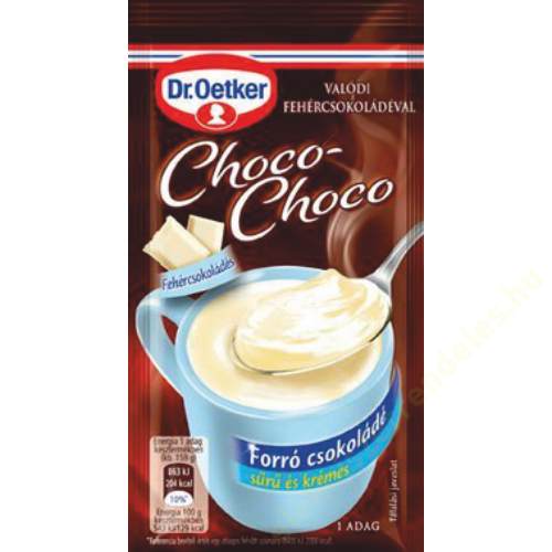 Dr.Oetker Choco-Choco forró csokoládé 34g fehércsokis