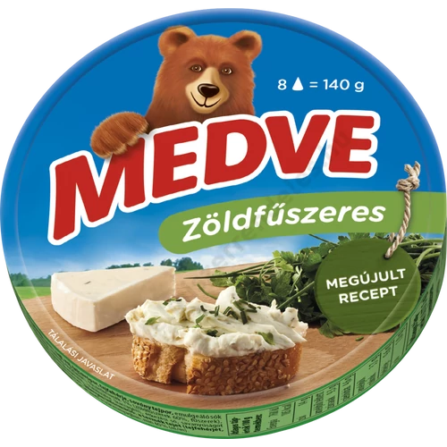 Medve sajt 140g zöldfűszeres