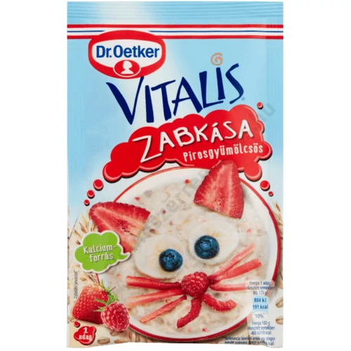 Dr.Oetker Vitalis zabkása pirosgyümölcsös 50g