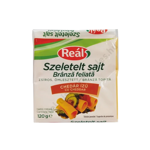 Reál szeletelt sajt 120g Chedar ízű