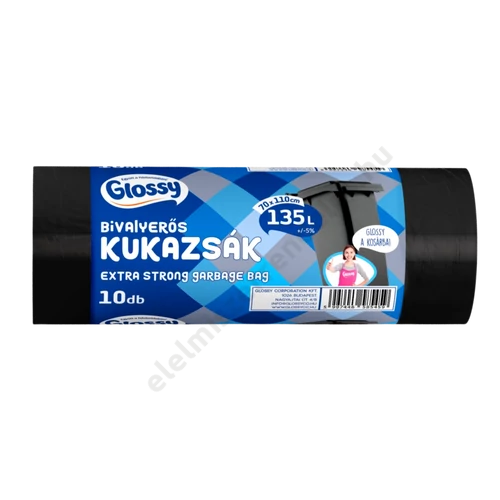 Glossy bivalyerős kukazsák 135l újrahasznosított