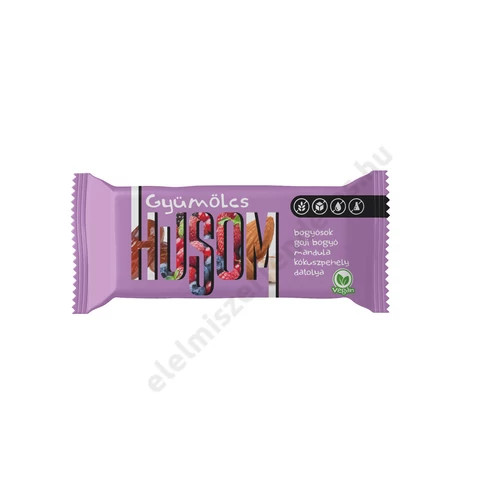 Gyümölcs HUSOM gyümölcsszelet 25g datolya-gojibogyó-bogyósgy.
