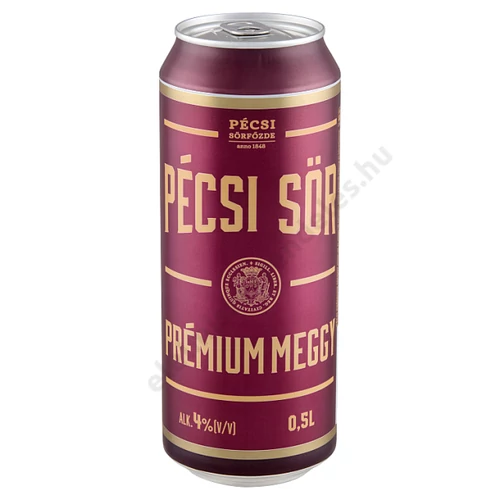 Pécsi Prémium Meggy 4% dobozos sör 0,5l