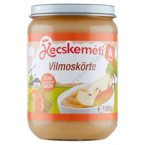 Kecskeméti bébiétel vilmoskörte 190g