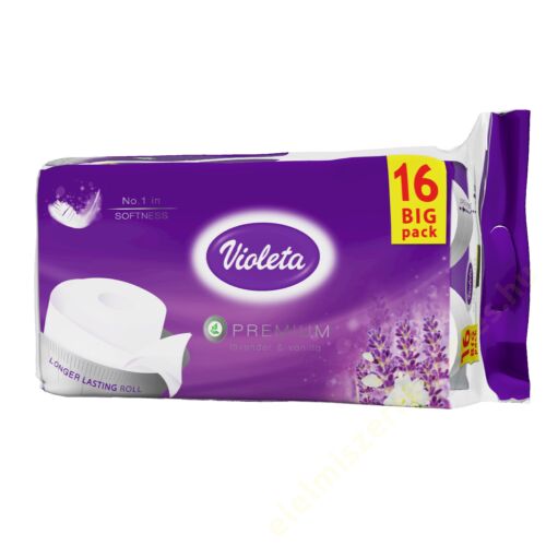 Violeta toalettpapír prémium 16tek/3rtg. fehér
