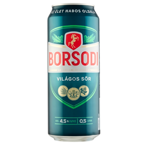 Borsodi 0,5l dobozos sör  (4.5%)