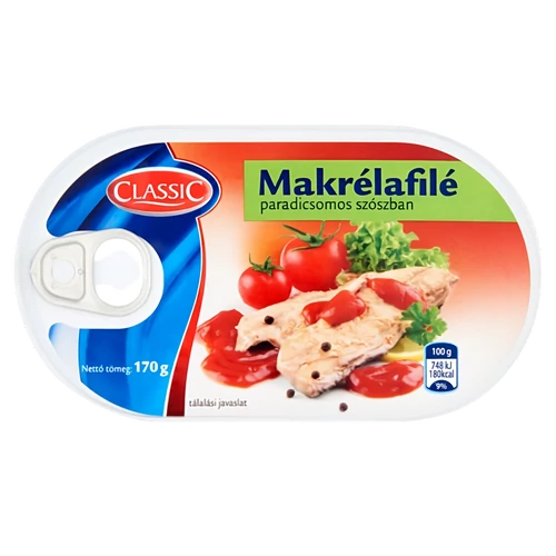 Classic Makrélafilé 170g Paradicsomszószban