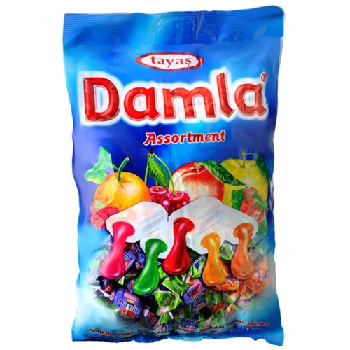 Damla puhakaramella 1kg Mix gyümölcs ízü 8db/#