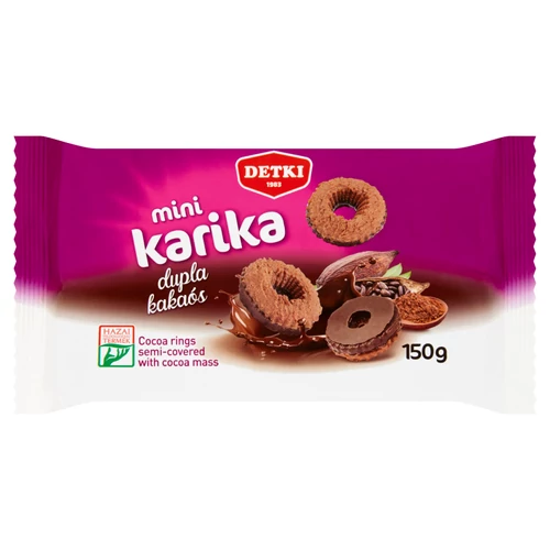 Detki Mini karika 150g Dupla Kakaós