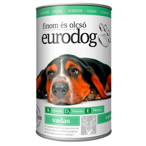 Euro Dog Kutyakonzerv 1240g vadas