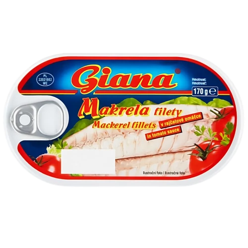 Giana Makrélafilé Paradicsomszószban 170g  12db/#